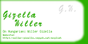 gizella willer business card
